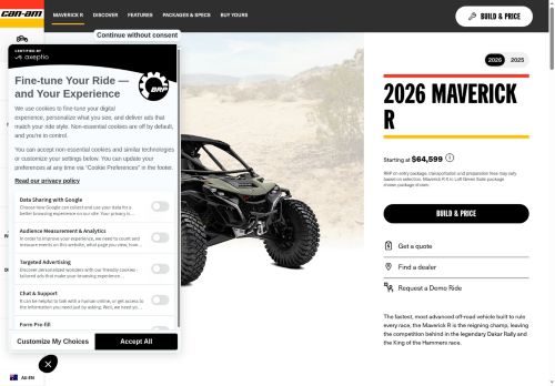 https://can-am.brp.com/off-road/au/en/models/ssv/sport/maverick-r.html