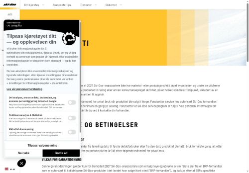 https://ski-doo.brp.com/no/no/eiere/tjenester/garanti.html