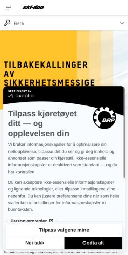 https://ski-doo.brp.com/no/no/eiere/sikkerhet/sikkerhetsinnkallinger.html
