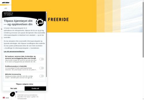 https://ski-doo.brp.com/no/no/kjops-hjelp/kjoretoykonfigurasjon/deep-snow/freeride.html
